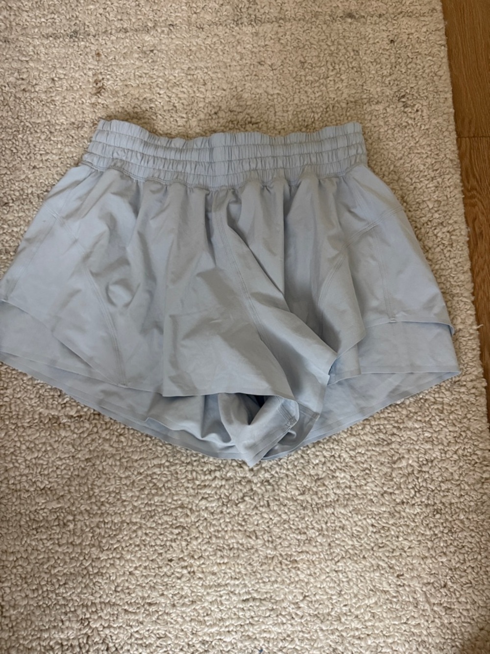 lululemon athletica light blue skort-style athletic shorts